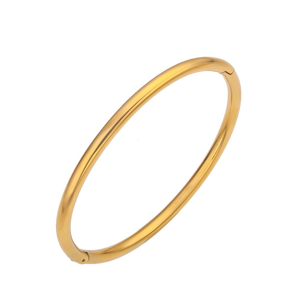 18K Gold Stainless Steel Minimalist Stacking Bangle