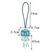 Rhinestone Jellyfish Beads Patches Bag Charm Crystal Tassel Lanyard Sewing Jellyfish Beading Applique Patch Keychain Bag Accesor