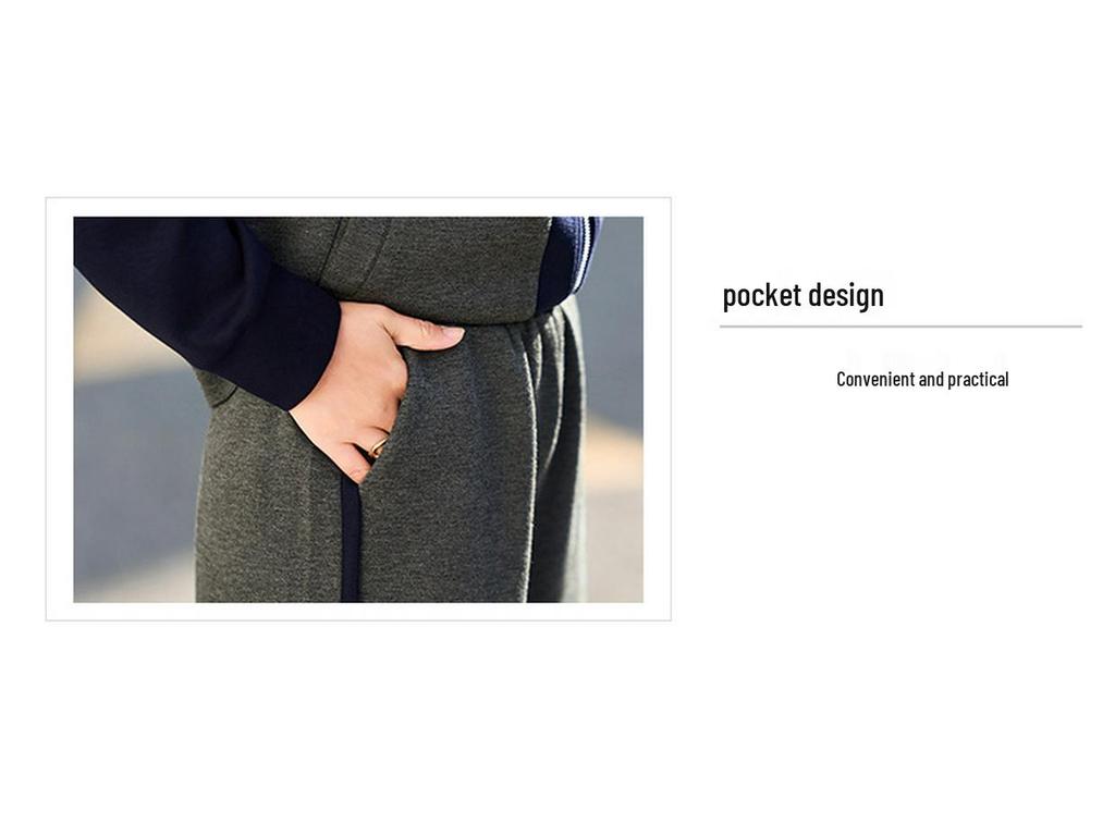 Chic Two-Piece Casual Cardigan and Straight-Leg Pants Set for Stylish Middle-Aged Moms