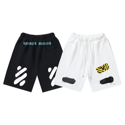 1209 Off-White Frühling und Sommer Neu OW Kleines Gelbes Etikett Gestreift Bedruckt Herren und Damen Lässige Lockere Shorts