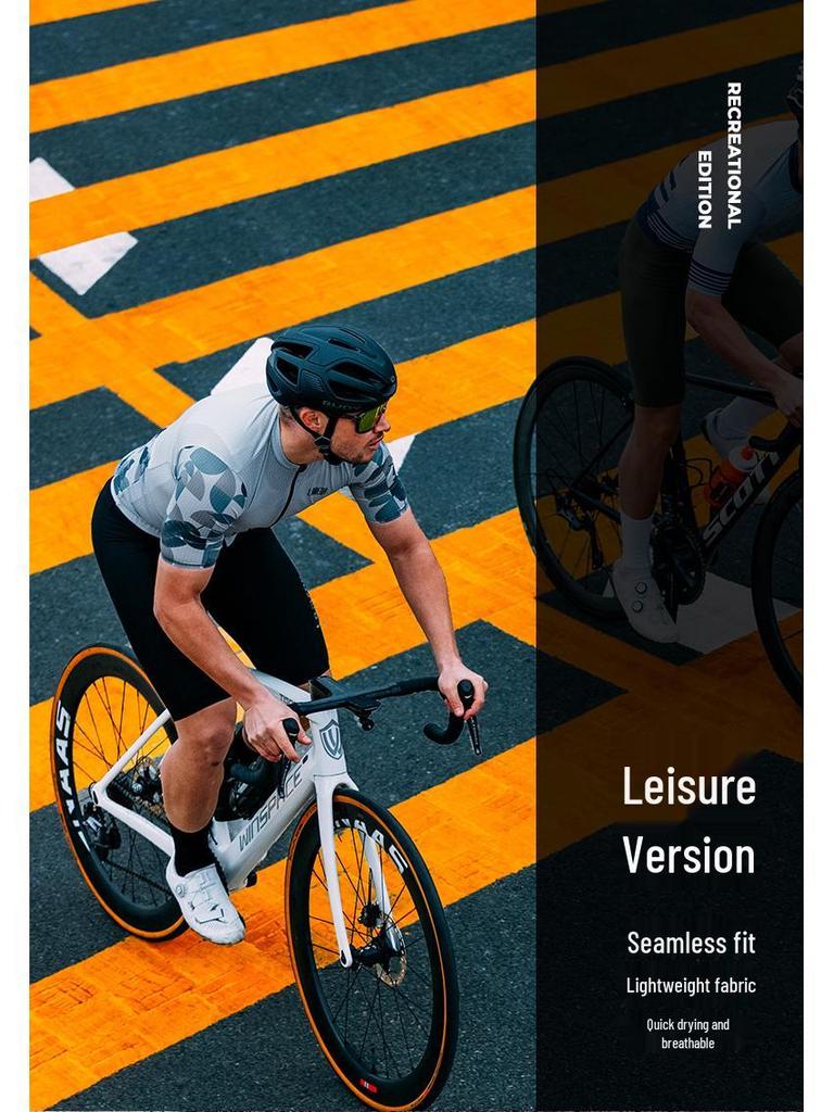Lampaida Men's Quick-Dry Cycling Jersey - Summer Short Sleeve, Breathable Sportswear