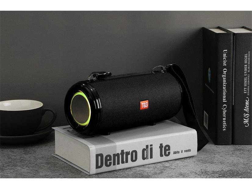 

Bluetooth-динамик с двойной диафрагмой: Наружная водонепроницаемая, цветная светодиодная подсветка, T-образная карта, портативный сабвуфер. чёрный