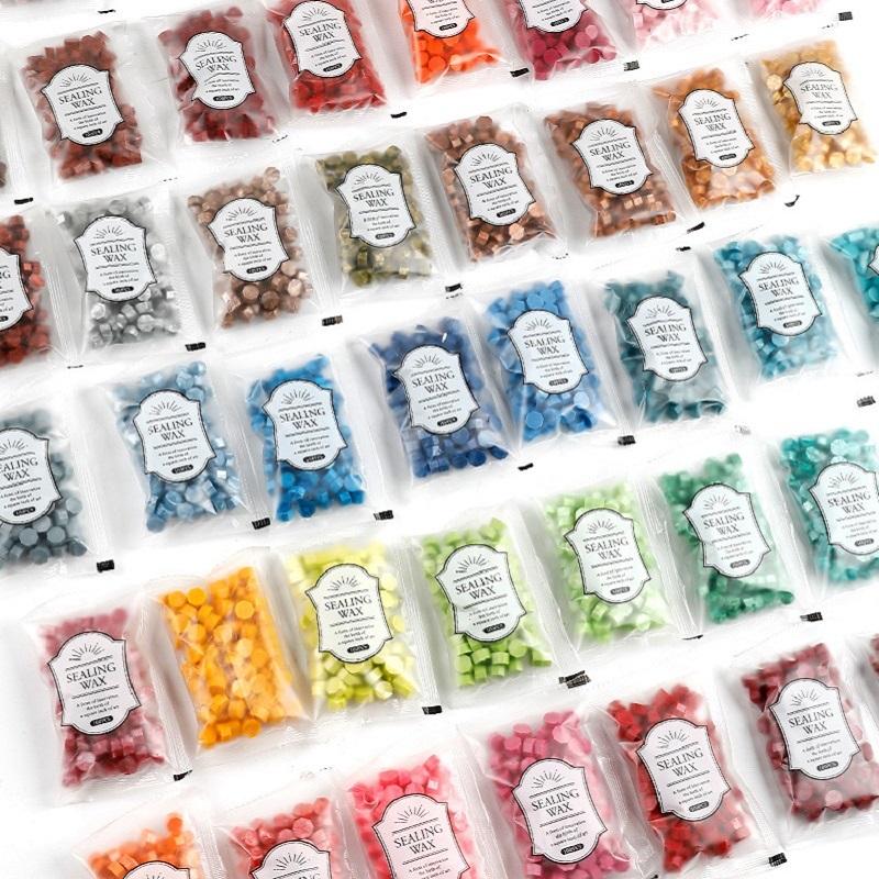 100 Pcs Wax Seal Beads Retro Vintage Wax Seal for Stamps Wax Print Beads Sealing Wedding Birthday Wax Lacquer for Seals HCL001