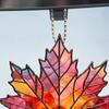 Maple Leaf Car Charm Acrylic Autumn Rearview Mirror Hanger Fall-themed Window Sun Catcher for Thanksgiving Decor