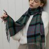 Tatiana Check Soft Lambskin 100% Wool Muffler MF8005 Green