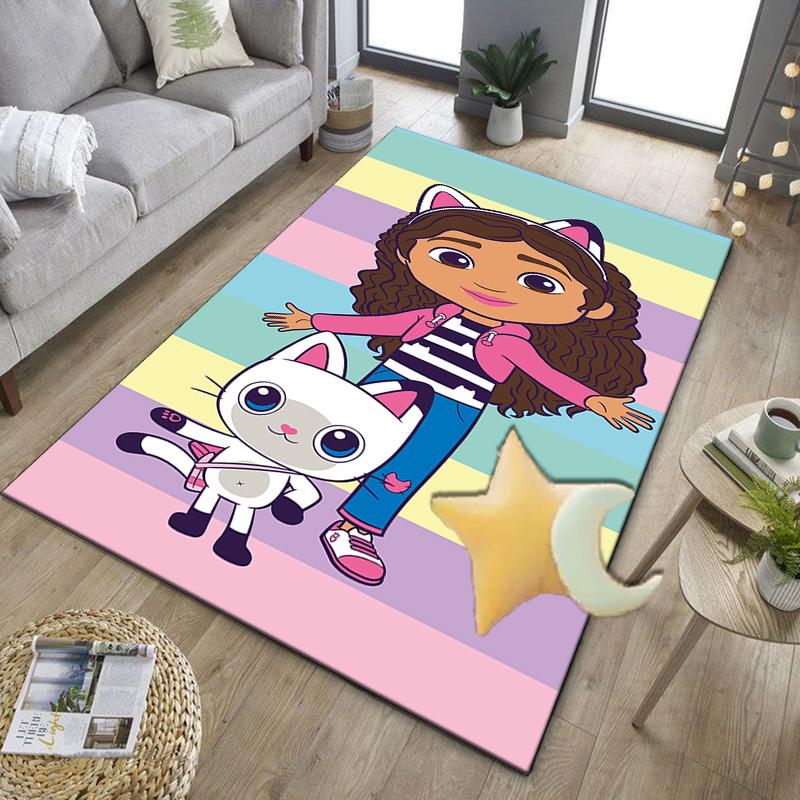 Colorful Friends Dollhouse Office Rug Chair Mat, Game Carpet, Suitable for Front Door, Bedroom, Living Room, Desk, Holiday Gift