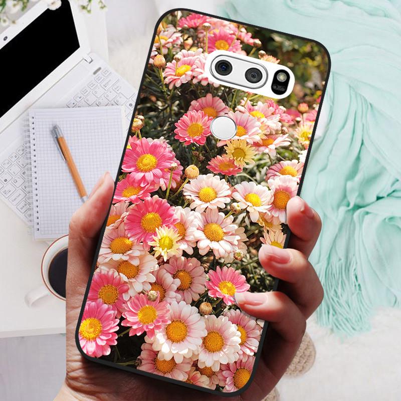 Para LG V30 V30+ Funda Gato Lindo Pintado Trasera para Teléfono Para LG V35 V30S Thinq Funda Silicona Suave Para LGV30 V30 Plus Fundas Coques