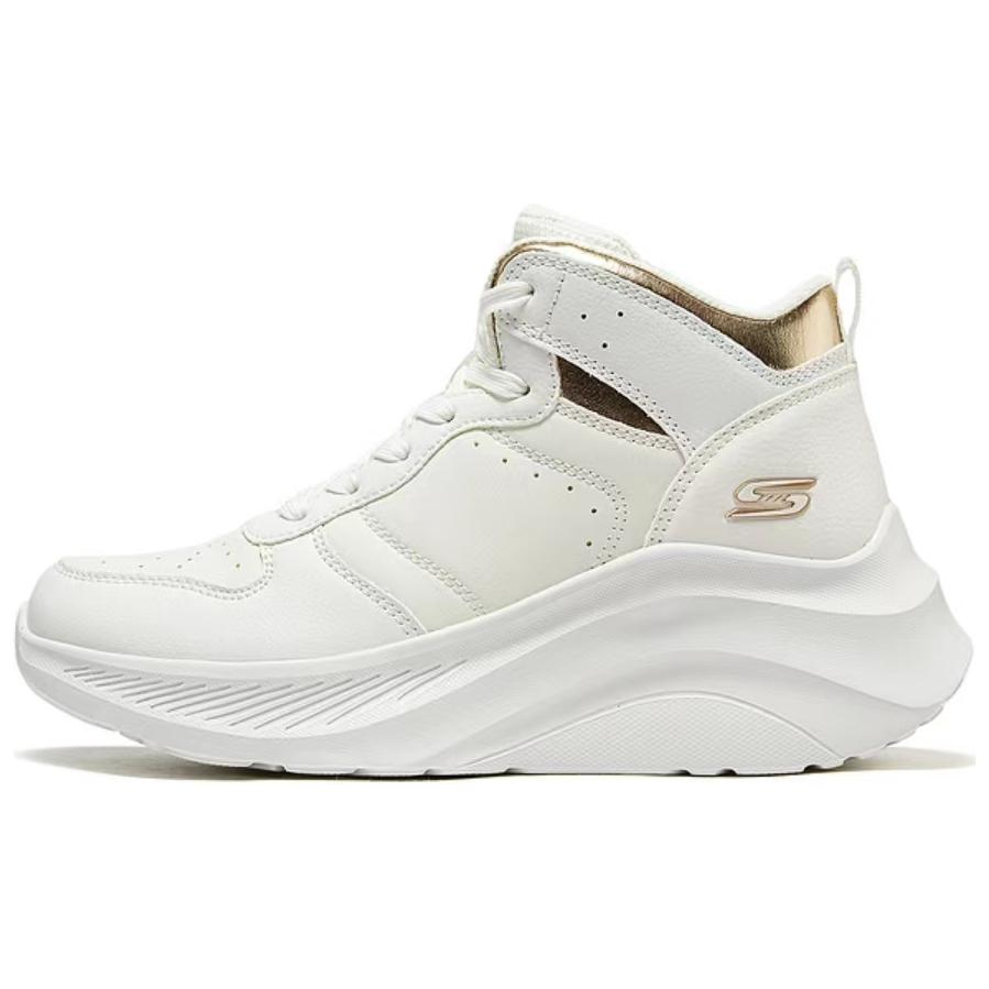 Skechers Bobs Sport Comfortable Fashion Versatile Mid-Top Casual Shoes Women casual shoes White 117518-WHT 36
