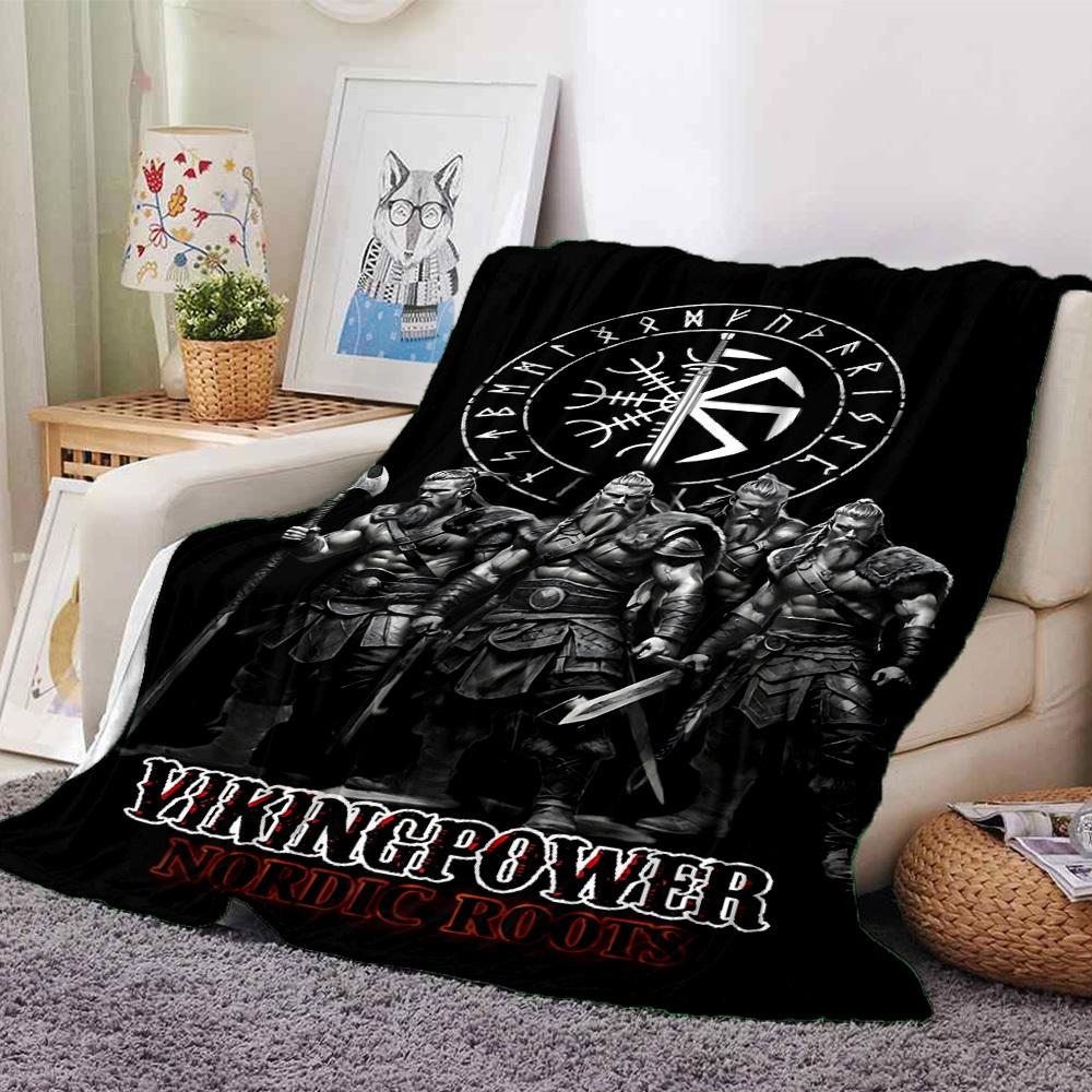 

1pc Viking Power Nordic Roots Throw Blanket - Soft Flannel, Cozy All-Season Polyester Perfect for Home, Office, Bedroom - Ideal Gift s1207 80cmx120cm(31inx47in)