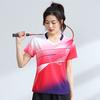 Unisex Badminton Shirt Short Sleeve Quick Dry Breathable Sport T-Shirt Men Women Kids Athletic Wear