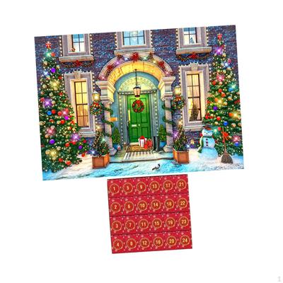 Adventskalender Weihnachts-Puzzle Feiertags-Legespiel-Set Familienspiel
