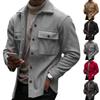 2026 Spring/Fall Men's Plus Velvet Lapel Slim Fit Solid Jacket - European Size