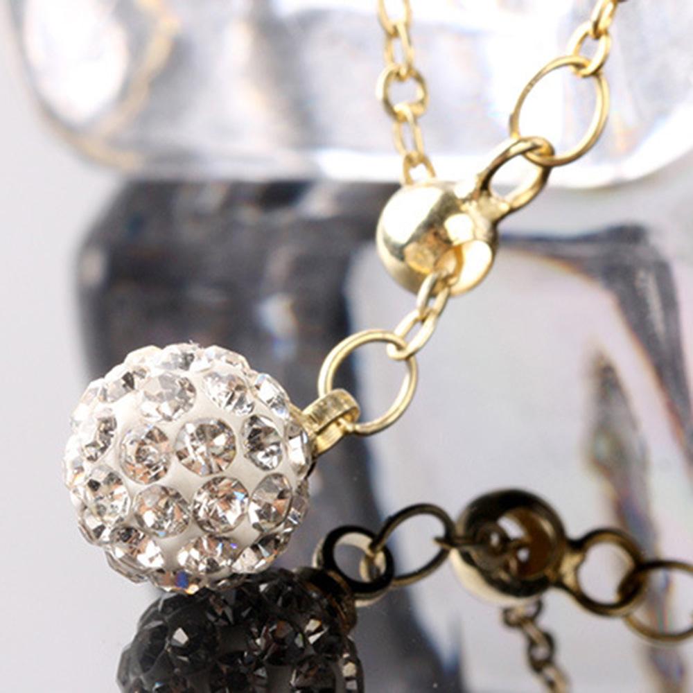 925 Sterling Silver Fashion Classic Shambhala Ball Zircon Pendant Necklace Birthday Party Anniversary Gift