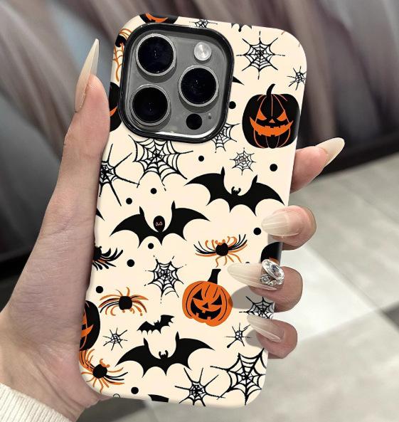 Applicable to Apple 11promax mobile phone case full screen matte film 11pro Halloween pumpkin head 11 bat