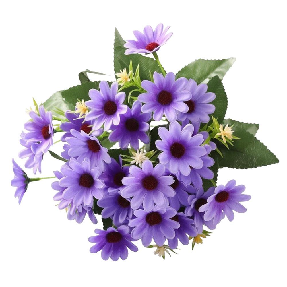Fashion 20 Heads Artificial Flowers DIY Flower Silk Sunflowers Bouquets Multicolor Floral Arrangement Fake Flowers Party Decor
