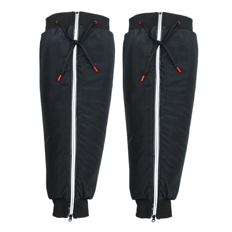 Motorcycle Leg Warmers Thickened Leg Warmers For Women Men Waterproof Leg Gaiters Snowproof Knee Brace With Reflective Strips