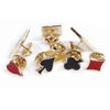 4Pieces Artistic Brooch Collection Poker Card Theme Stylish Suit Accessory Casual Brooches for Fashion Enthusiasts