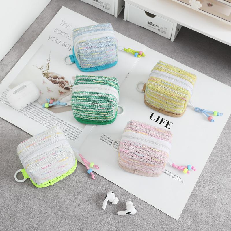 Cute Mini Earbud Carrying Case Waterproof Dustproof Storage Bag for Coins Keys Jewelry Travel Commute