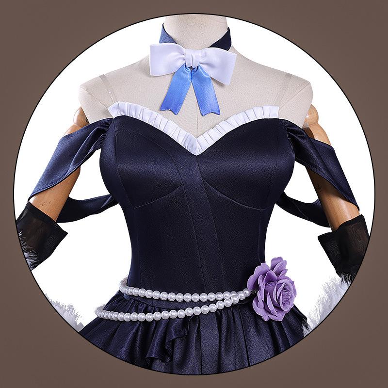 Anime Tiger×Dragon Aisaka Taiga Cosplay Black Evening Dress Princess Skirt Plush Wrap Wig Woman Halloween Carnival Suit