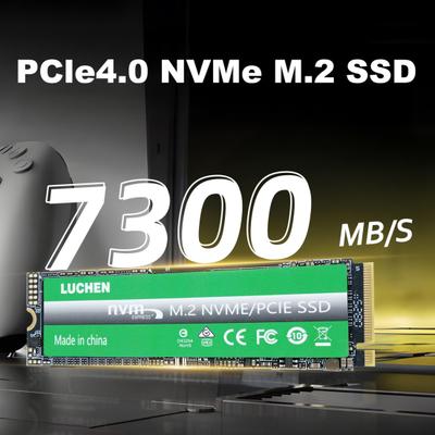 64/128/256GB Internal Gaming Solid State Drive Speed Up To 7300MB/s Read 6800MB/s Write PCIe 4.0 M.2 NVMe 3D TLC NAND SSD for PC Laptop Desktop