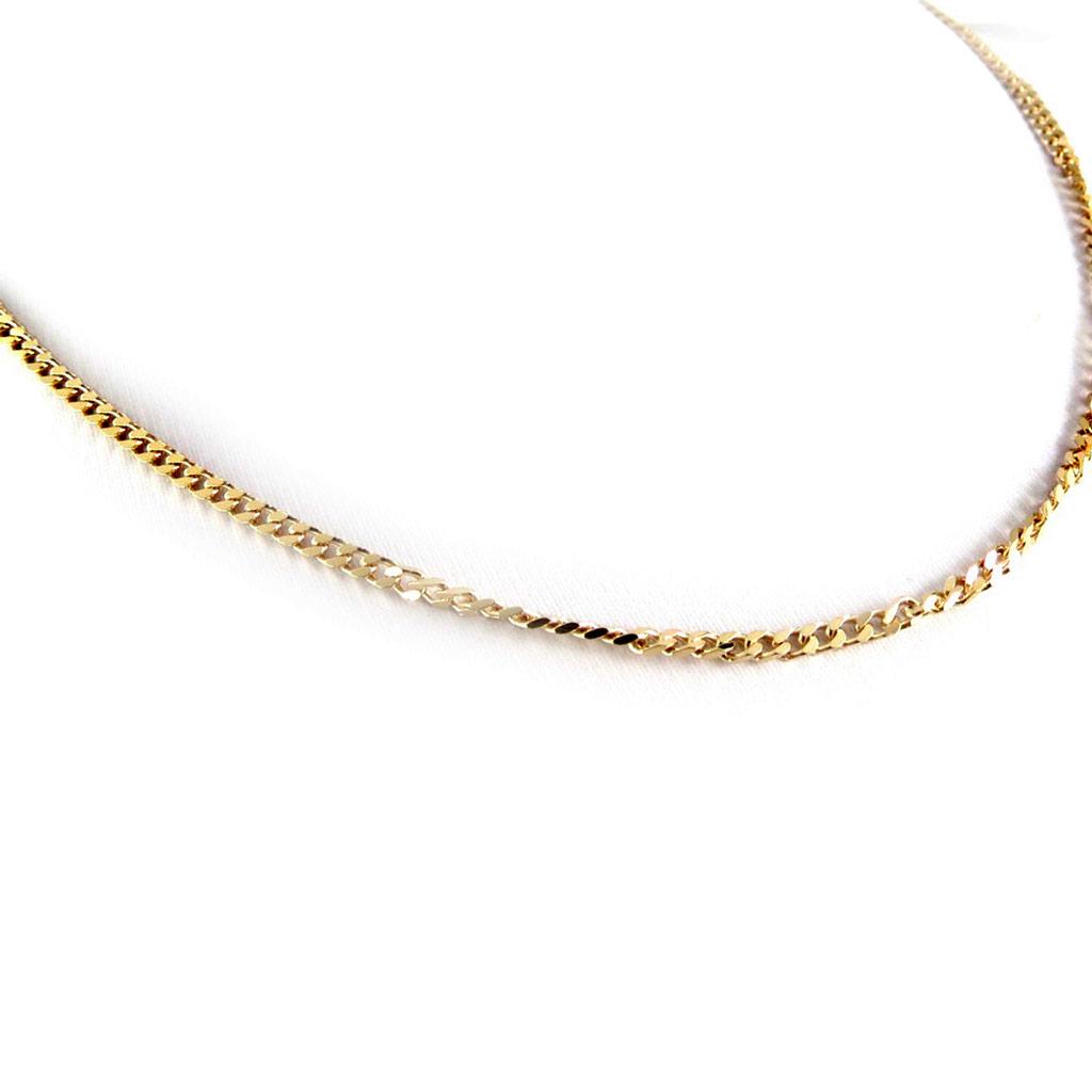 Les Trésors De Lily [K7723] - Gold Plated Chain 'Maille Curb' 45 Cm 3 Mm