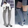 Women Striped Stockings Over Knee Length JK Long Socks Ladies Girls High Socks Girls Fashion Multi-color Striped Cute Hosiery
