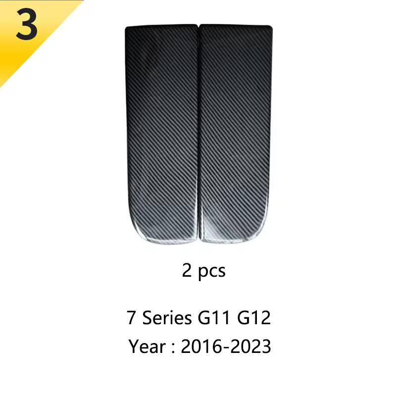 Carbon Fiber Car Center Console Lid Armrest Box Cover Trim Sticker For BMW 7 Series E65 E66 F01 F02 G11 Storage Box Accessories