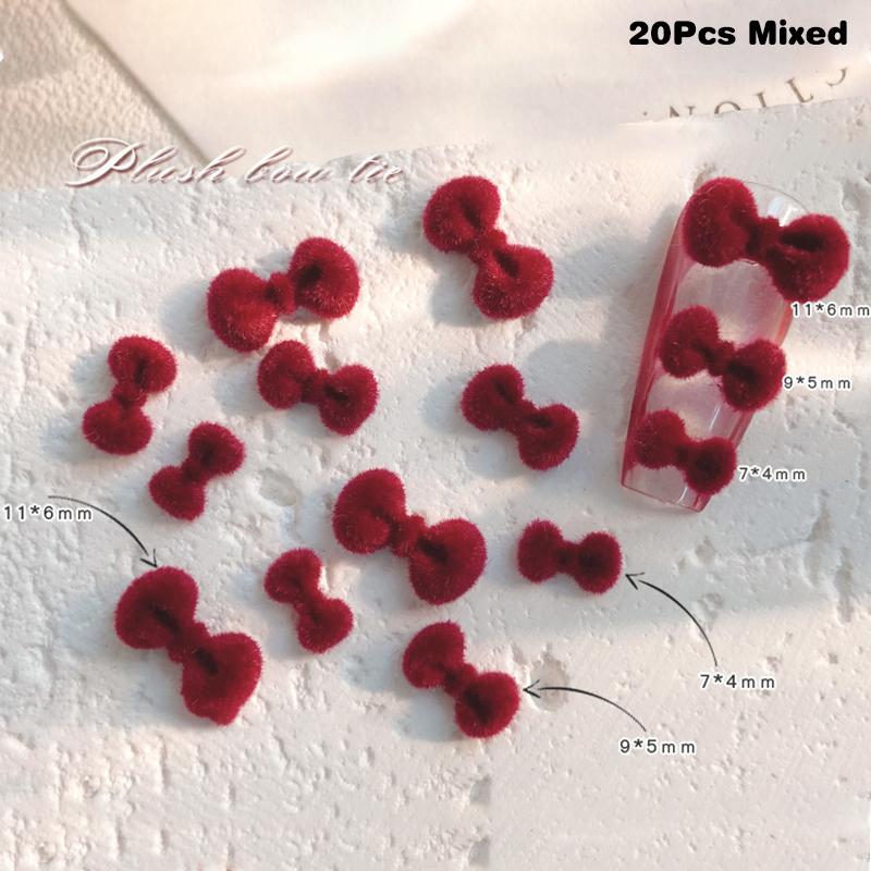 

Милые украшения для ногтей с флокированным бантом, стереоскопические украшения для ногтей, сделай сам, энтузиасты и мастера по маникюру