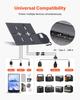 60W Foldable Solar Panel Charger, 16BB N-Type Monocrystalline Solar Panel 24% Efficiency, Lightweight Portable with MC4 Output, Type-C, USB-A & DC