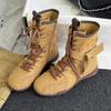 Autumn Women Biker Boots  Fashion  Buckle Strap Ladies Elegant Platform Short Booties Outside Casual Women'S Knight Boots