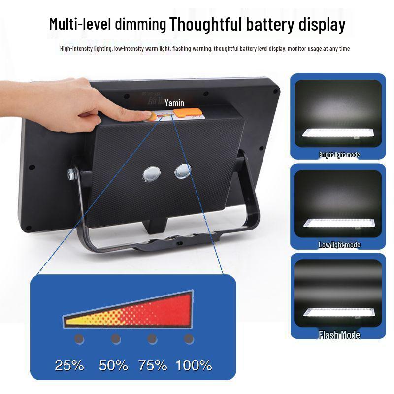 Rechargeable LED Stall & Outdoor Emergency Light with Strong Beam and Bracket