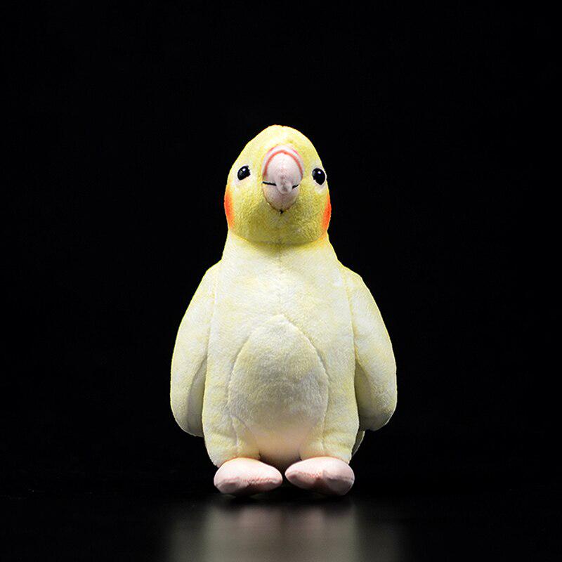 Cute Cockatiel Toy Yellow Bird Simulation Stuffed Plush Toys Nymphicus Hollandicus Kids Gift Lifelike Plush Dolls