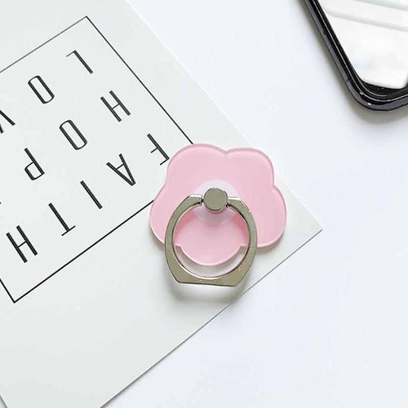Cute Bear Phone Holder Flowers Finger Ring Stand Lazy Bracket Phone Kickstand