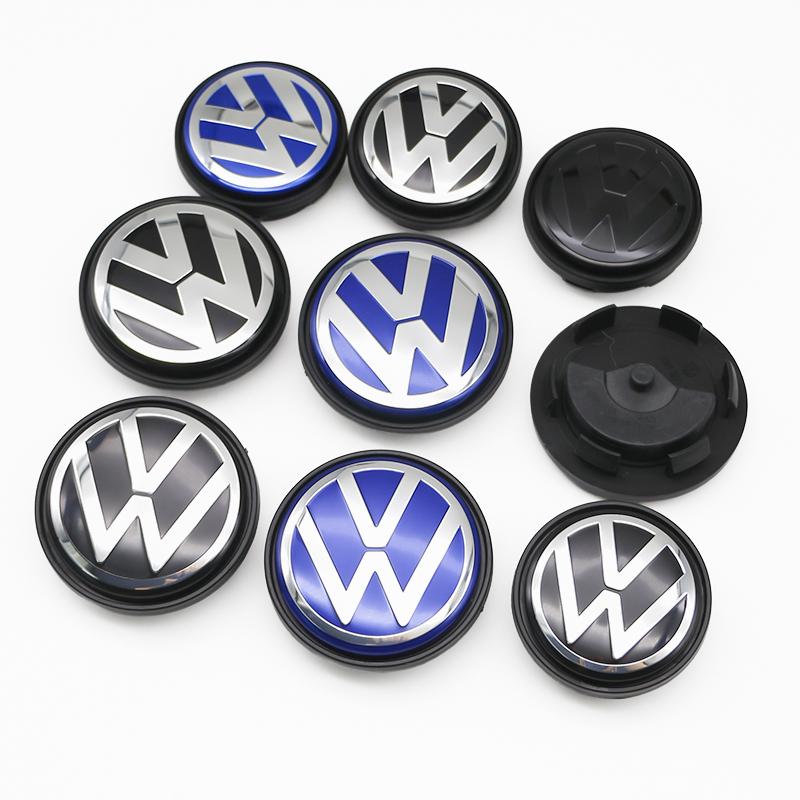 Car Wheel Hub Covers 4pcs 56MM 65MM Floating Center Caps For VW GTI Polo Golf 4 5 6 7 8 Touran CC Passat B5 B6 B7 accessories zr9