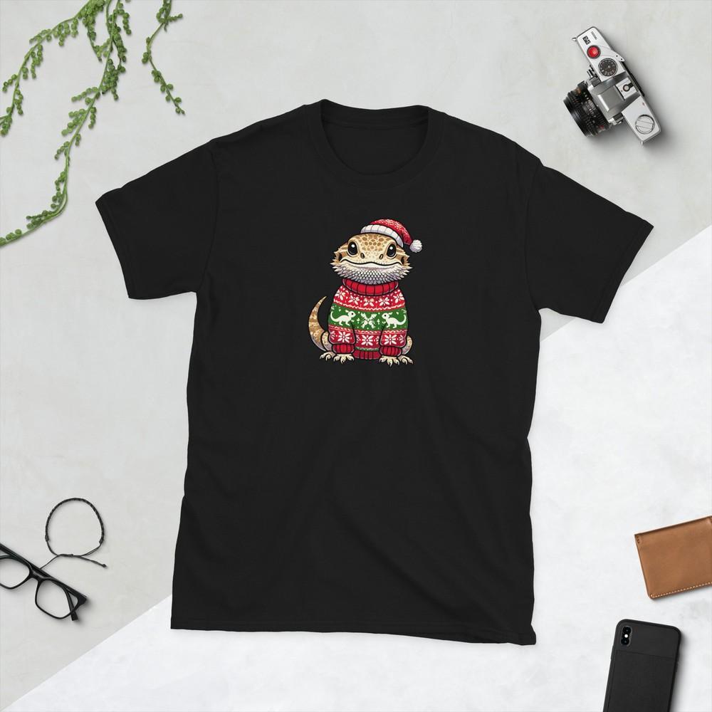 Bearded Dragon Shirt Christmas Xmas Unisex T-Shirt S