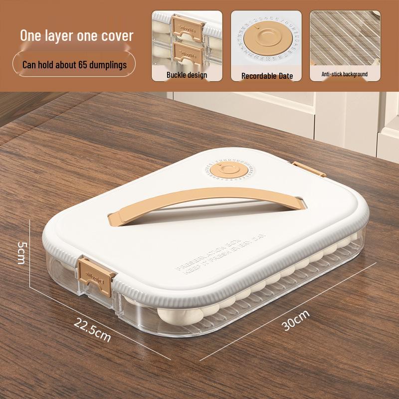Multi-layer Transparent Dumpling Storage Box with Timer - Kitchen Food Grade Plastic