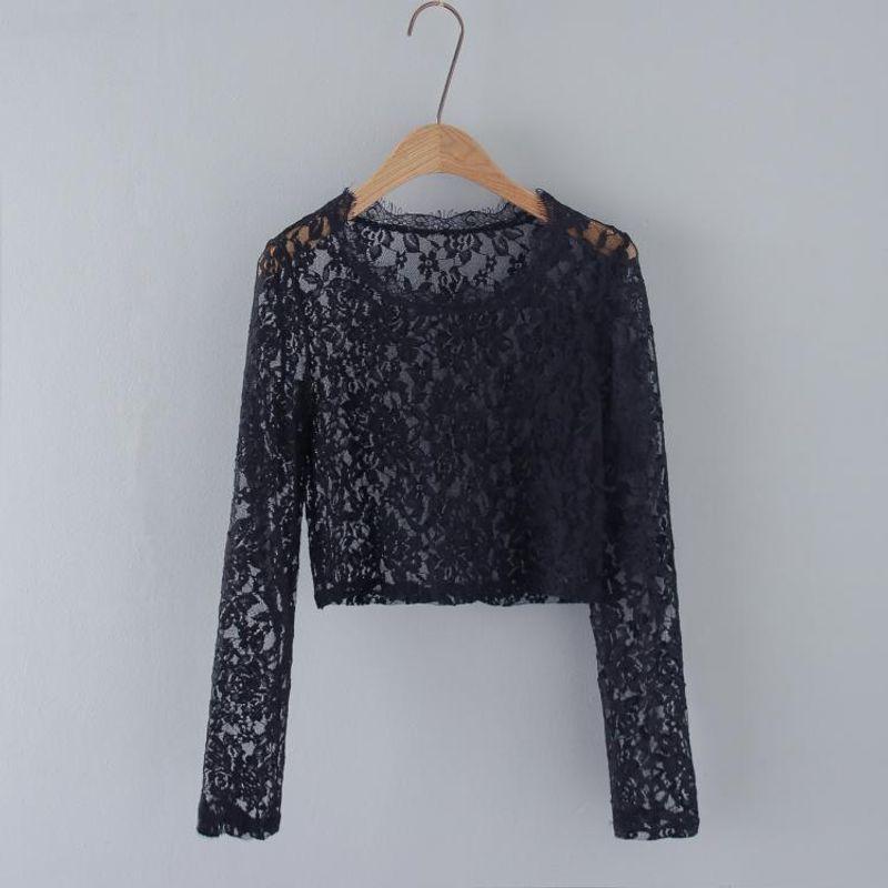 

Мода Маленькие Короткие Ресницы Крючком Ажурный Высокая Талия Кружево Black 2XL