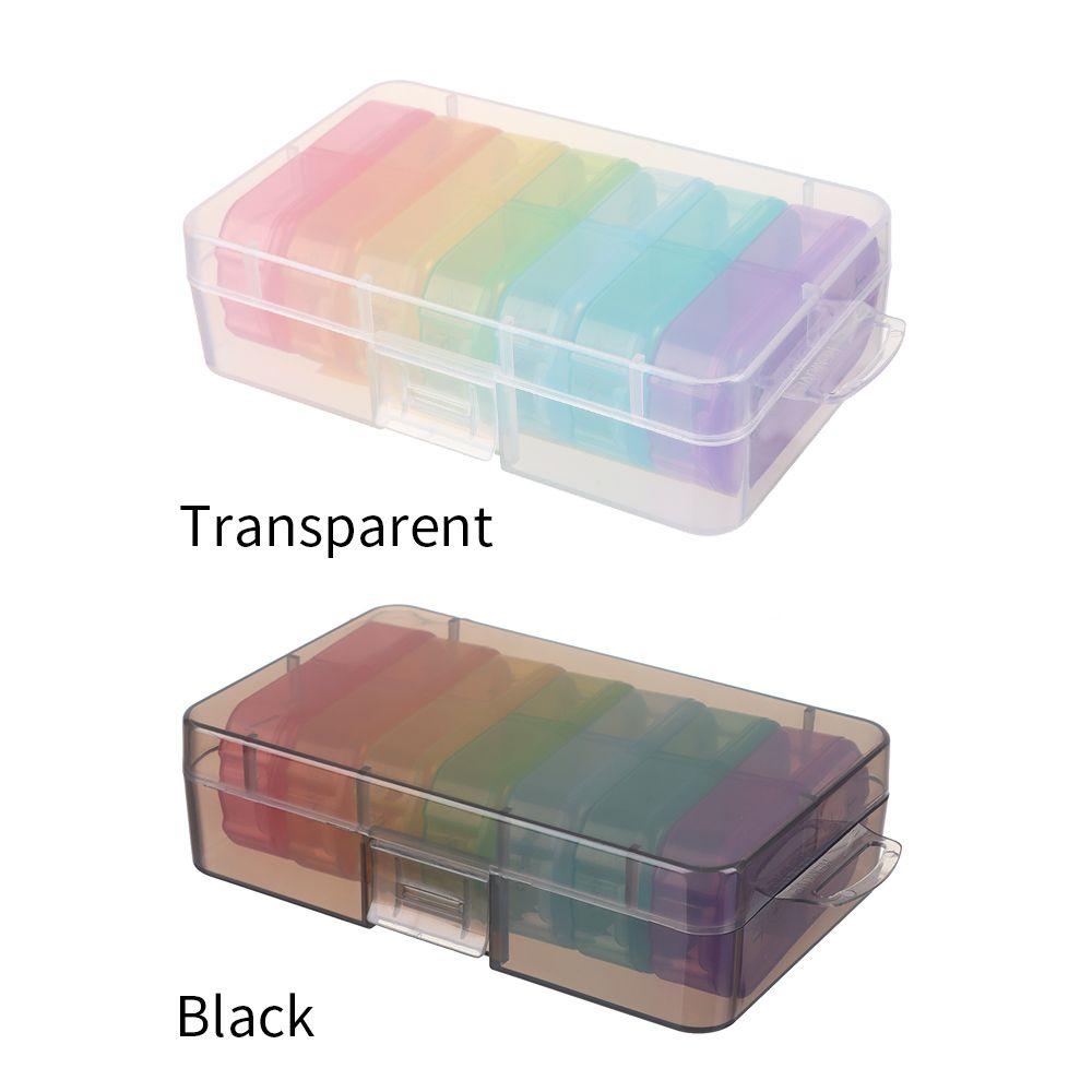 Rainbow Color 7 Days AM PM Medicine Storage Box Pill Box Medicine Dispenser Health Care Tool
