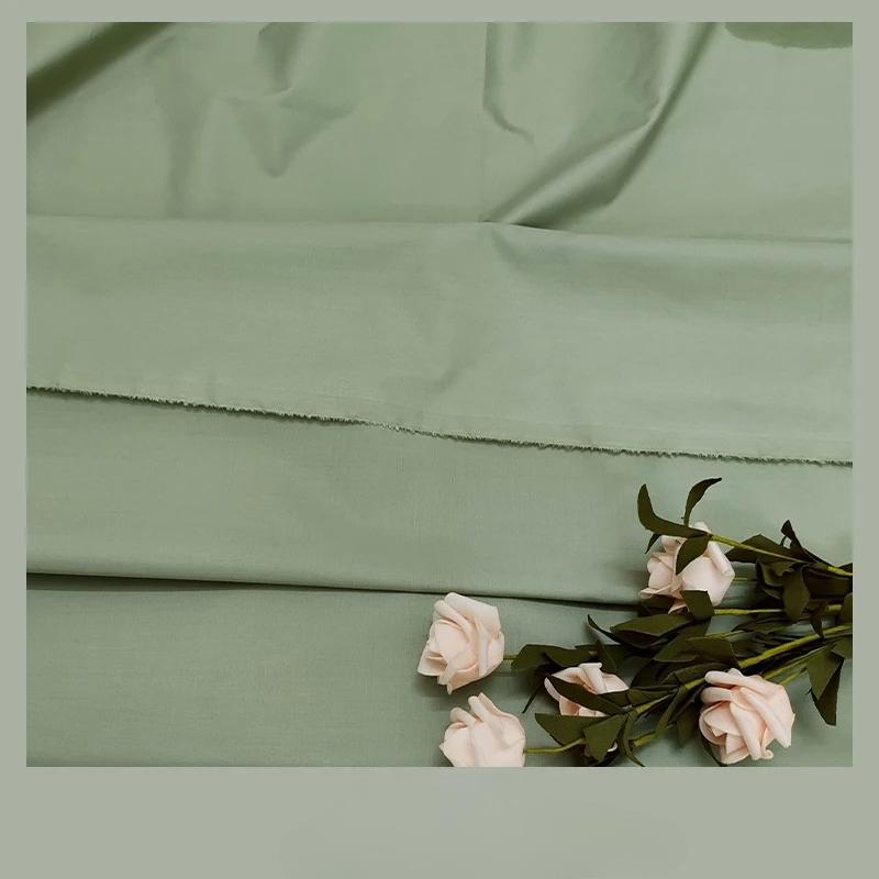Plain Combed Cotton Fabric Poplin for Clothes Shirt Dresses Sewing High-grade Smooth Skirts Cloth Thin Anti-wrinkle
