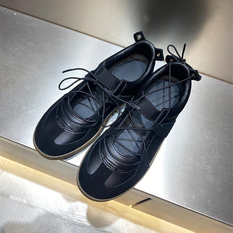 Fashion NEW Casual Leather Women's Sneakers Chunky Heel Elastic Luxury Designer Casual Trainers Fashion All Match Runway Shoes Female