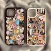 Hot New Cute Cat Dog Pattern Transparent Phone Case for iPhone 17 16 15 14 13 12 11 Pro Max Plus MINI 17Air Cartoon Animal Cover