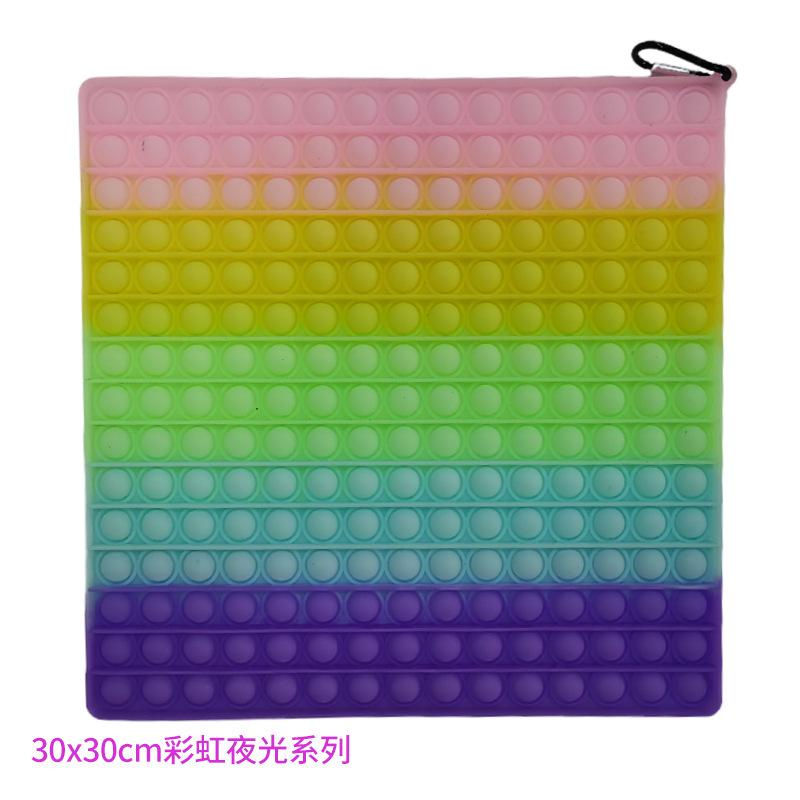 Reusachtige Grote Antistress Push Bubble Regenboog Hart 20-50CM Fidget Speelgoed Groot Simpel Dimmer Figet Speelgoed Kinderen Kuiltje Tie Dye Spel Cadeau