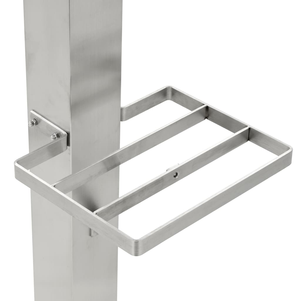 vidaXL Garten-Wassersäule Edelstahl Quadratisch 95 cm