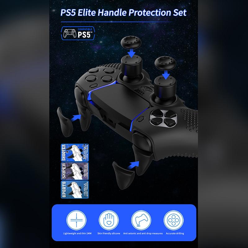 Silicone Protective Case Protector Shell For Ps5 Game Accessories Shockproof Anti-Drop Cover