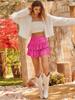 European & American Autumn Sequin Pleated Mini Skirt - Sexy & Solid Color