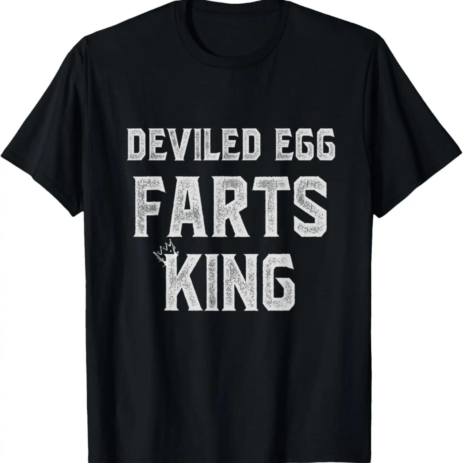 Mens Funny Deviled Egg Farts King Thanksgiving Farting Dad Men s T-Shirt S