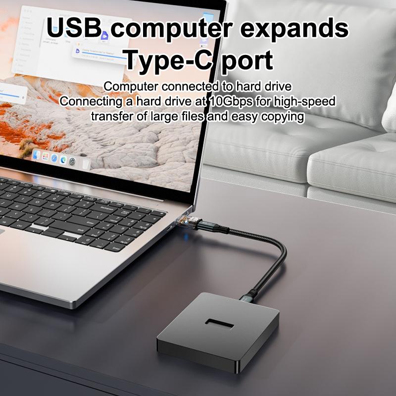 120W Usb To Type C Otg Adapter Usb A Male To Type C Female Cable Converter For Macbook Iphone Ipad Huawei Matepad Xiaomi Laptops