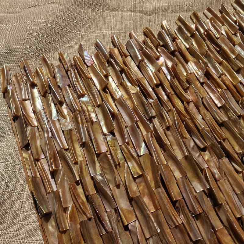 Muschelmosaikfliese Naturweiß Perlmutt Wand Spritzschutz Badezimmerfliesen Fischschuppenblatt Küche 917