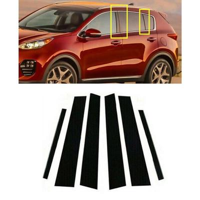 6PCS Polished Pillar Posts For Kia Sportage 2017 2018 2019 2020 2021 2022 Door Window Trim Stickers Auto Accessories