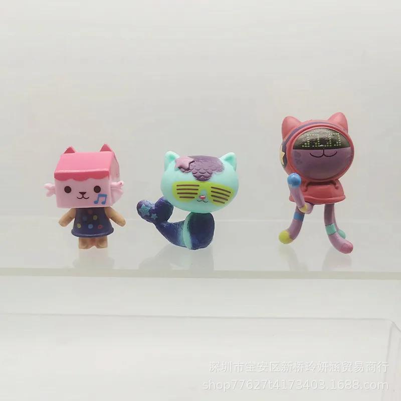Non-Toxic 13Pcs/Set Pvc Gabby Dollhouse Figure Toy Mercat Animals Smiling Car Cat Hug Gaby Children Dolls Kids Birthday Gifts